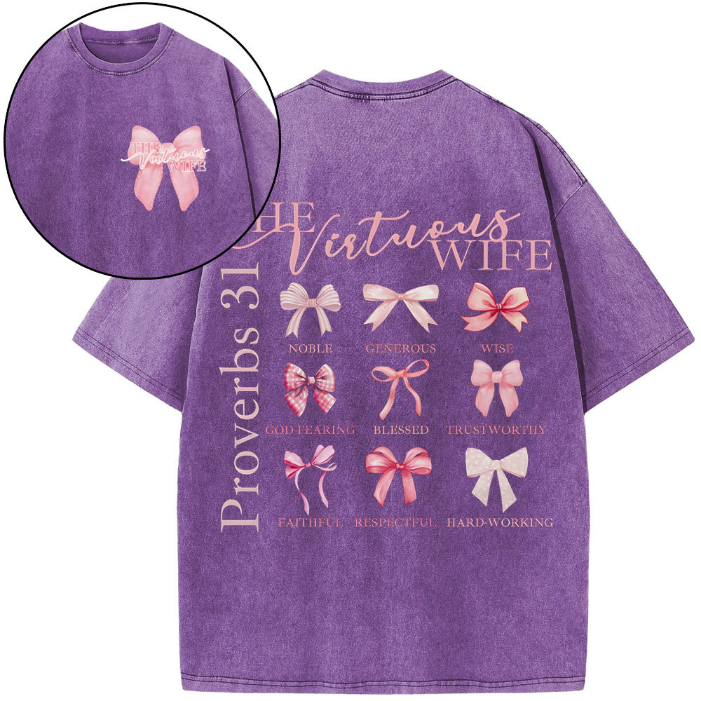 The Virtuous Wife Christian Washed T-Shirt