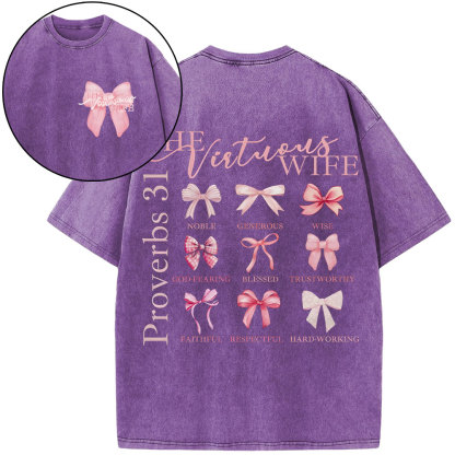 The Virtuous Wife Christian Washed T-Shirt