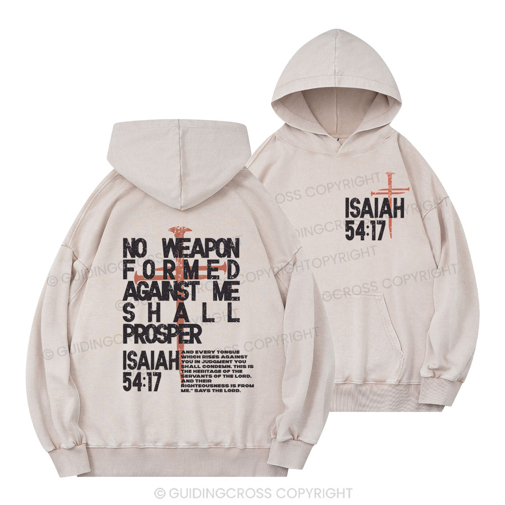 No Weapon Christian Washed Hoodie 