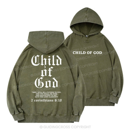 Child Of God Christian Washed Hoodie 