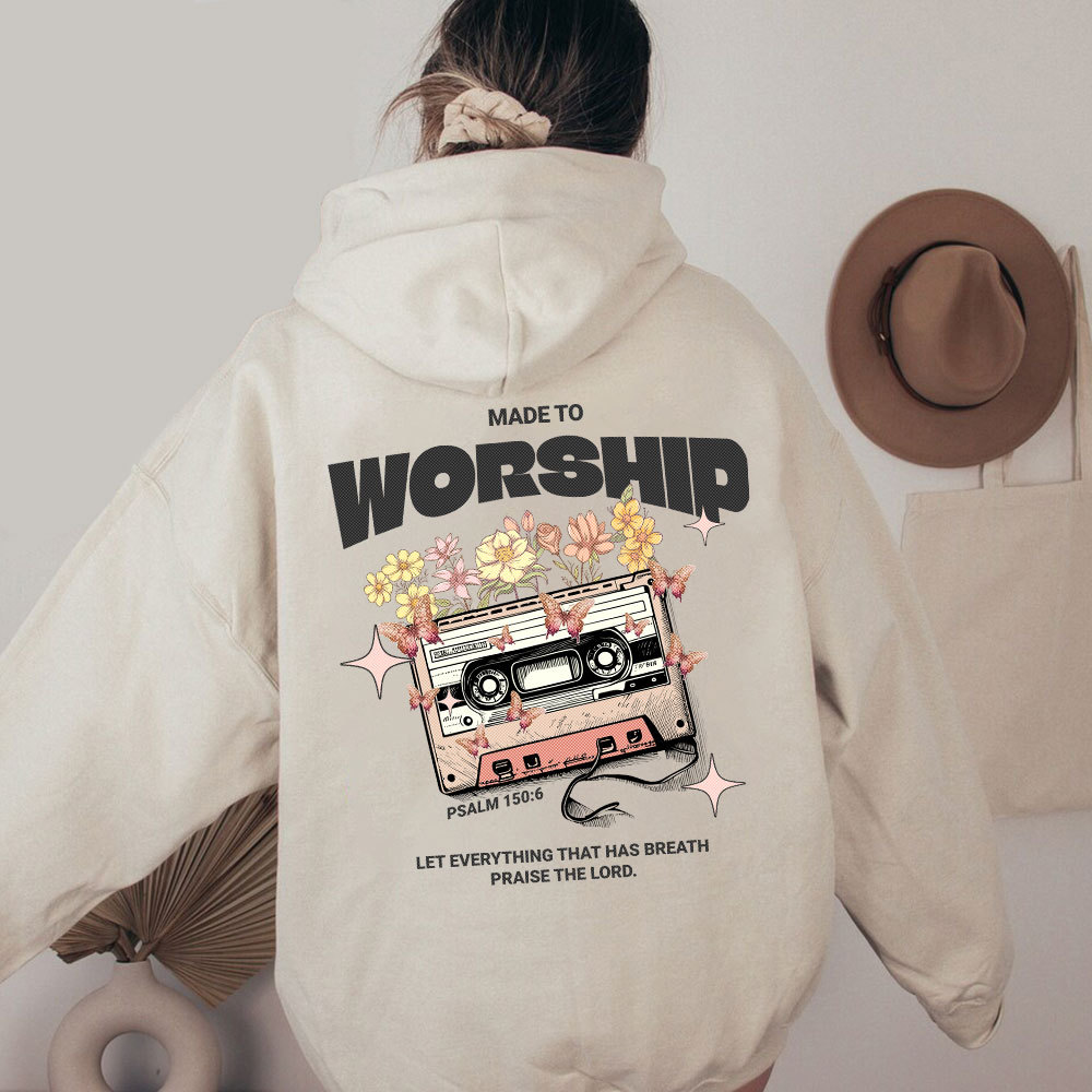 Made To Worship Christian Washed Hoodie 