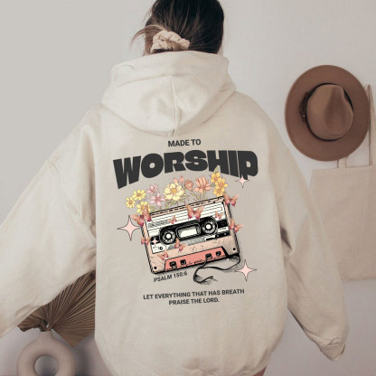 Made To Worship Christian Washed Hoodie 