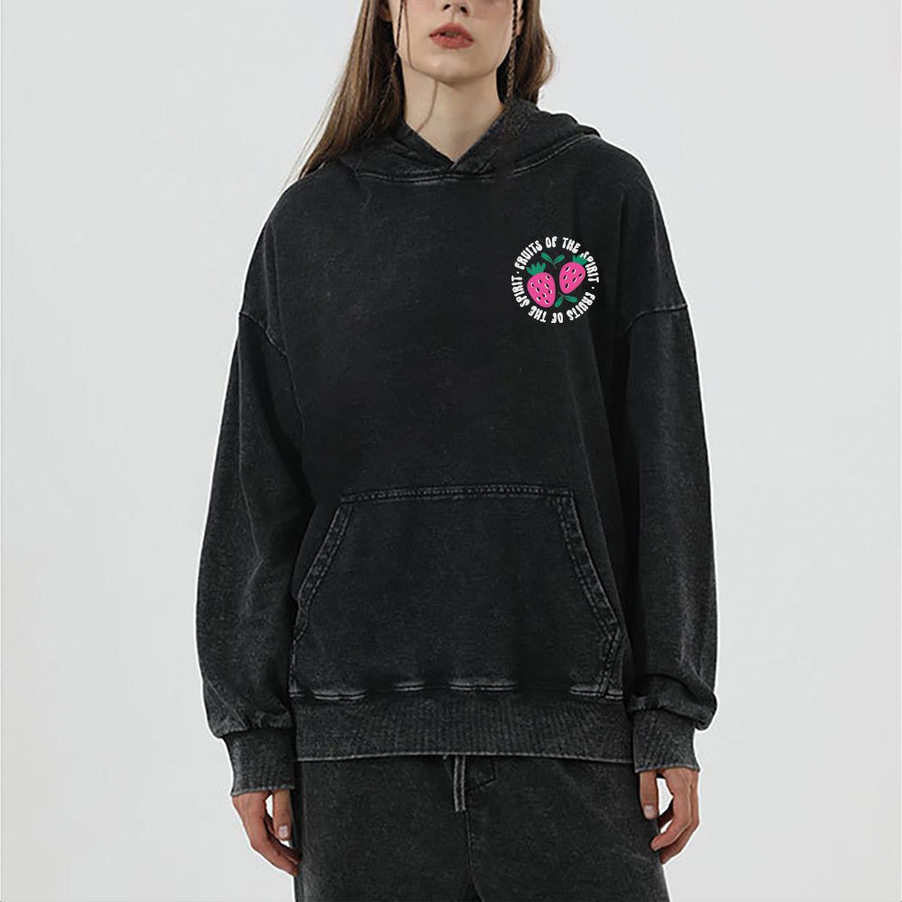 Fruit Of The Spirit Christian Washed Hoodie 