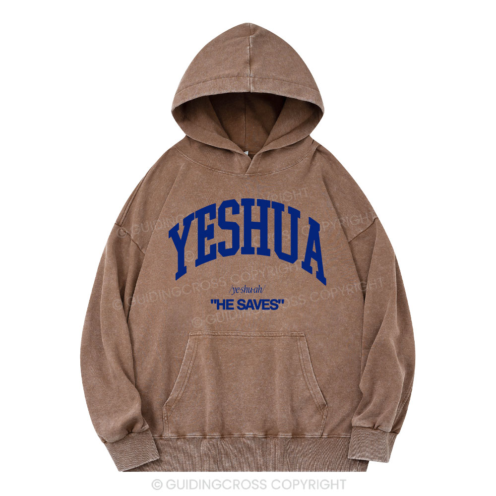 yeshua Christian Washed Hoodie