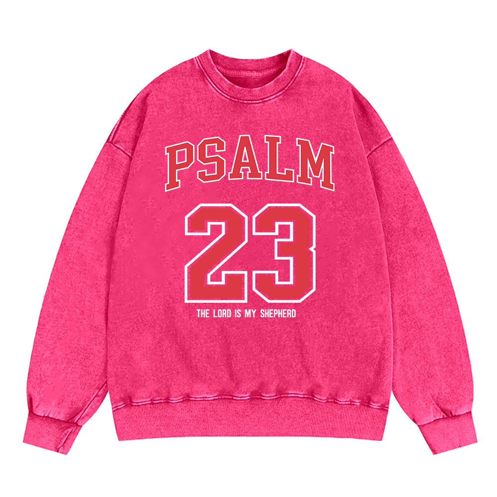 Psalm 23 Christian Washed Sweatshirt