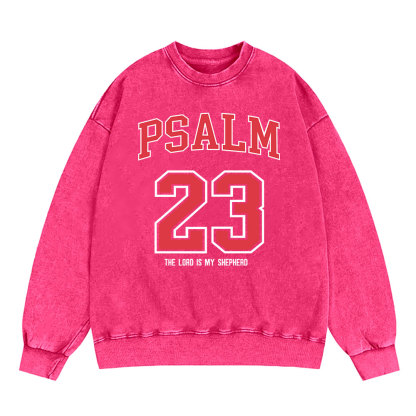 Psalm 23 Christian Washed Sweatshirt
