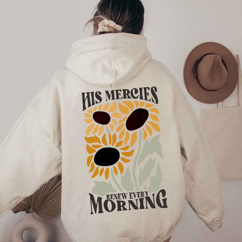 His Mercies Renew Every Morning Christian Washed Hoodie