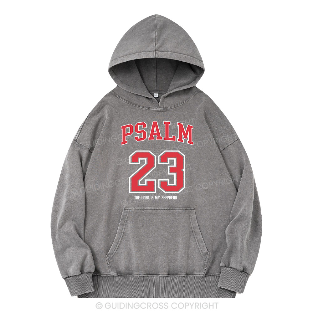 Psalm 23 Christian Washed Hoodie