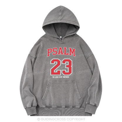 Psalm 23 Christian Washed Hoodie