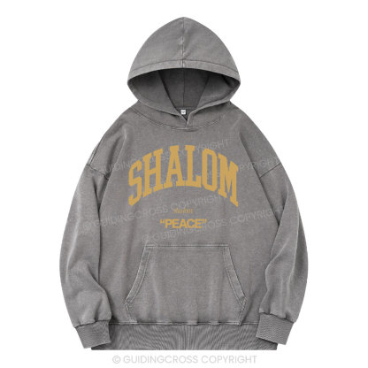 SHALOM Christian Washed Hoodie