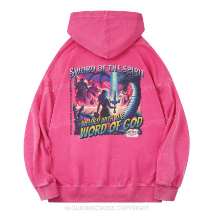 Sword Of The Spirit Christian Washed Hoodie
