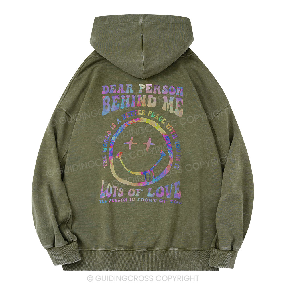 Dear Person Behind Me Christian Washed Hoodie