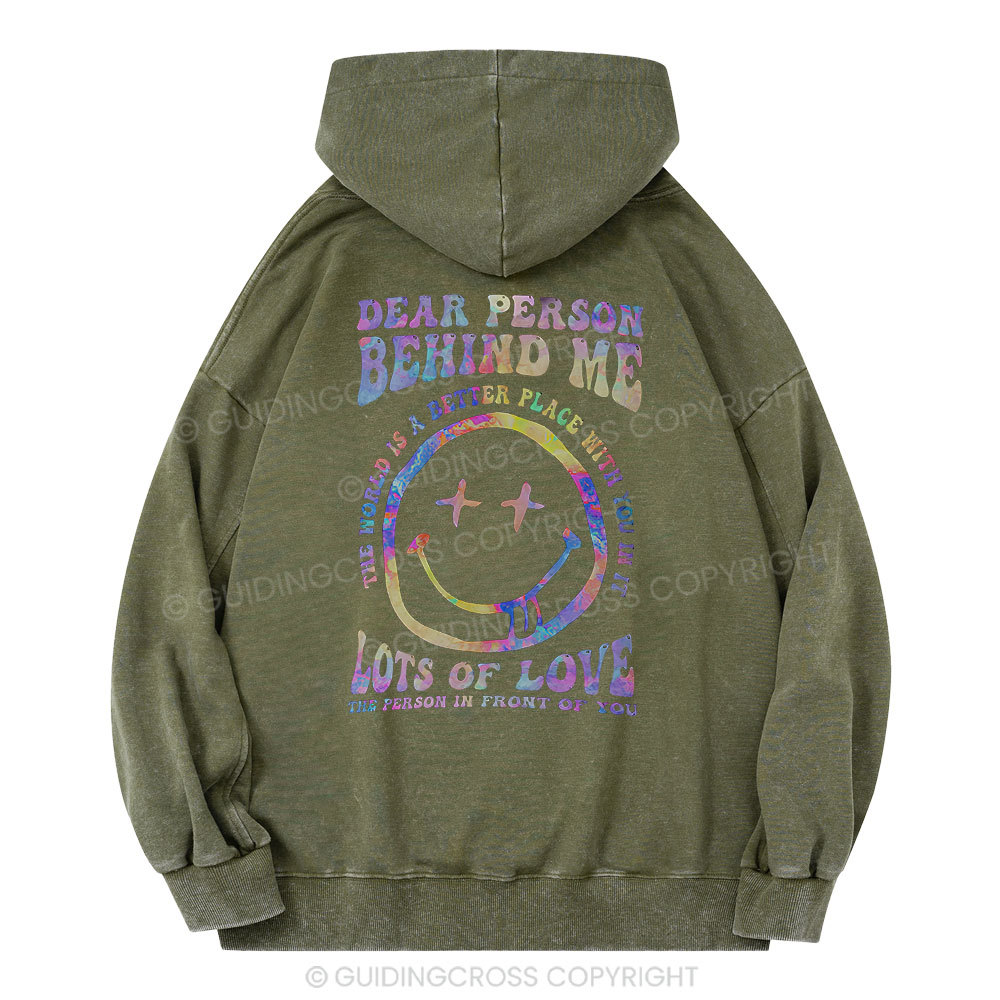 Dear Person Behind Me Christian Washed Hoodie