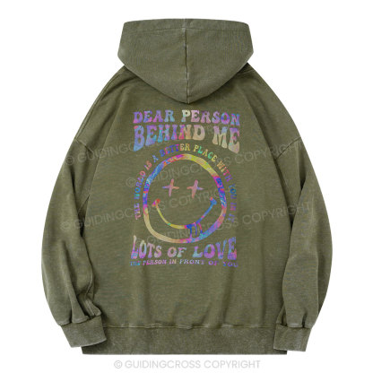 Dear Person Behind Me Christian Washed Hoodie