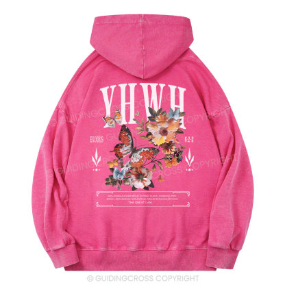 YHWH Christian Washed Hoodie
