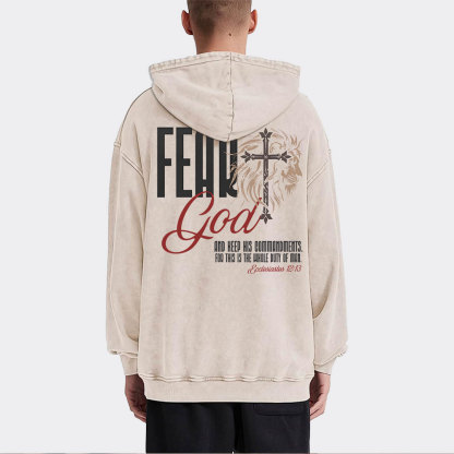 Fead God Christian Washed Hoodie