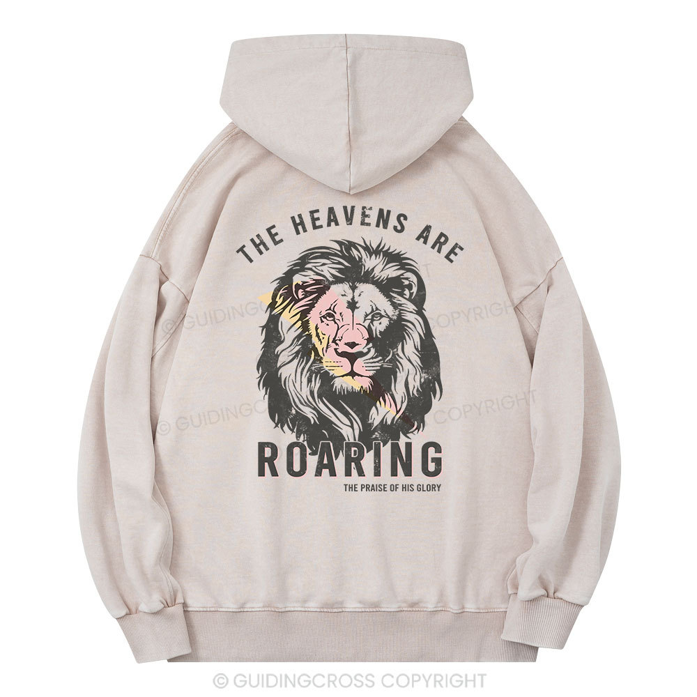 The Heavens Are Roaring Christian Washed Hoodie