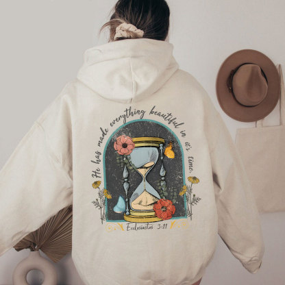 He Has Made Everything Beauty Christian Washed Hoodie