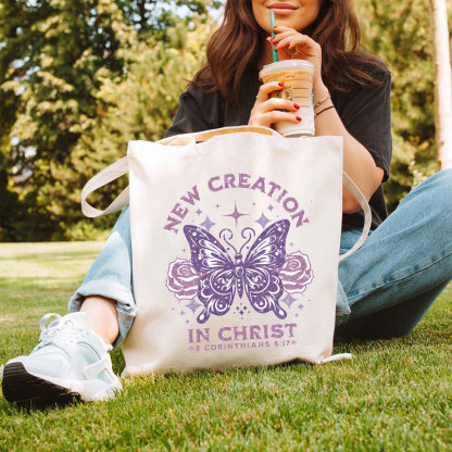 New Creation Christian Canvas Tote Bag