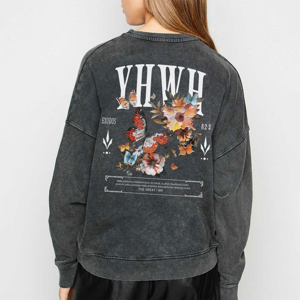 YHWH Christian Washed Sweatshirt