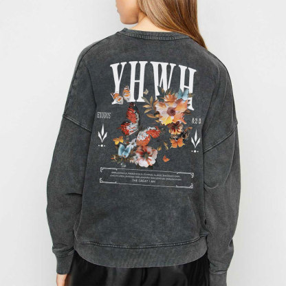 YHWH Christian Washed Sweatshirt