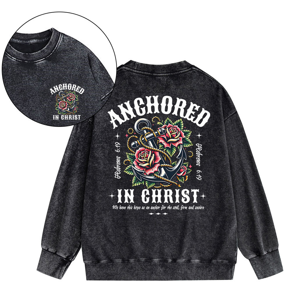 Anchored Christian Washed Sweatshirt