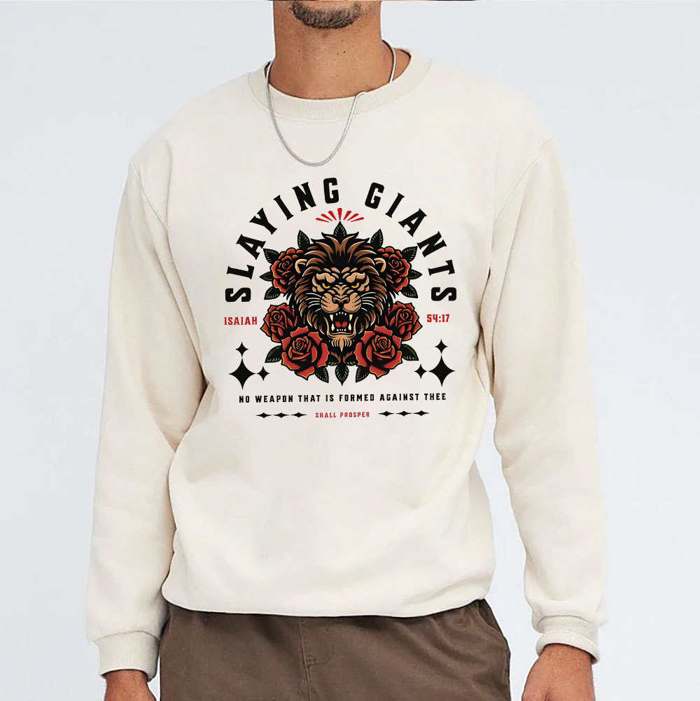 Slaying Giants Christian Washed Sweatshirt