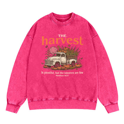 The Harvest Is Plentiful Christian Washed Sweatshirt