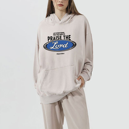 Praise The Lord Christian Washed Hoodie
