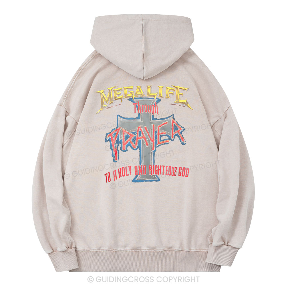 Prayer Christian Washed Hoodie