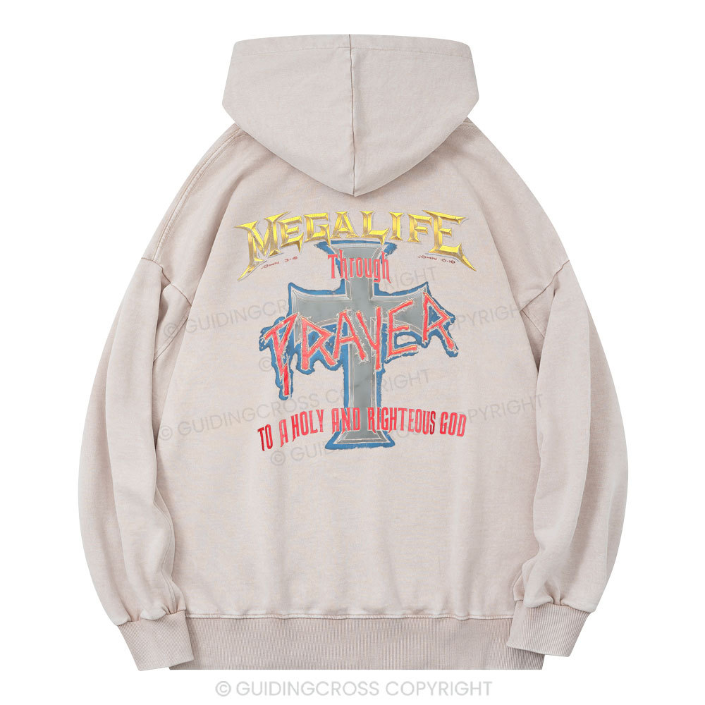 Prayer Christian Washed Hoodie