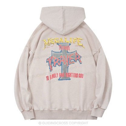 Prayer Christian Washed Hoodie
