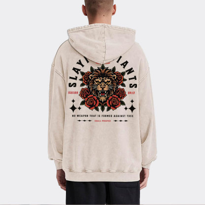 Slaying Giants Christian Washed Hoodie