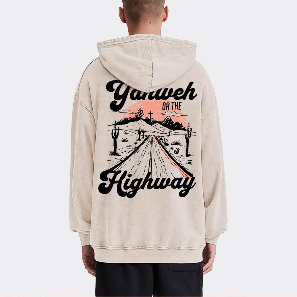 Yahweh Christian Washed Hoodie