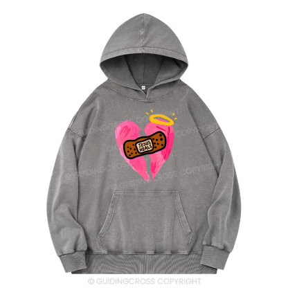 Jesus Heals Christian Washed Hoodie