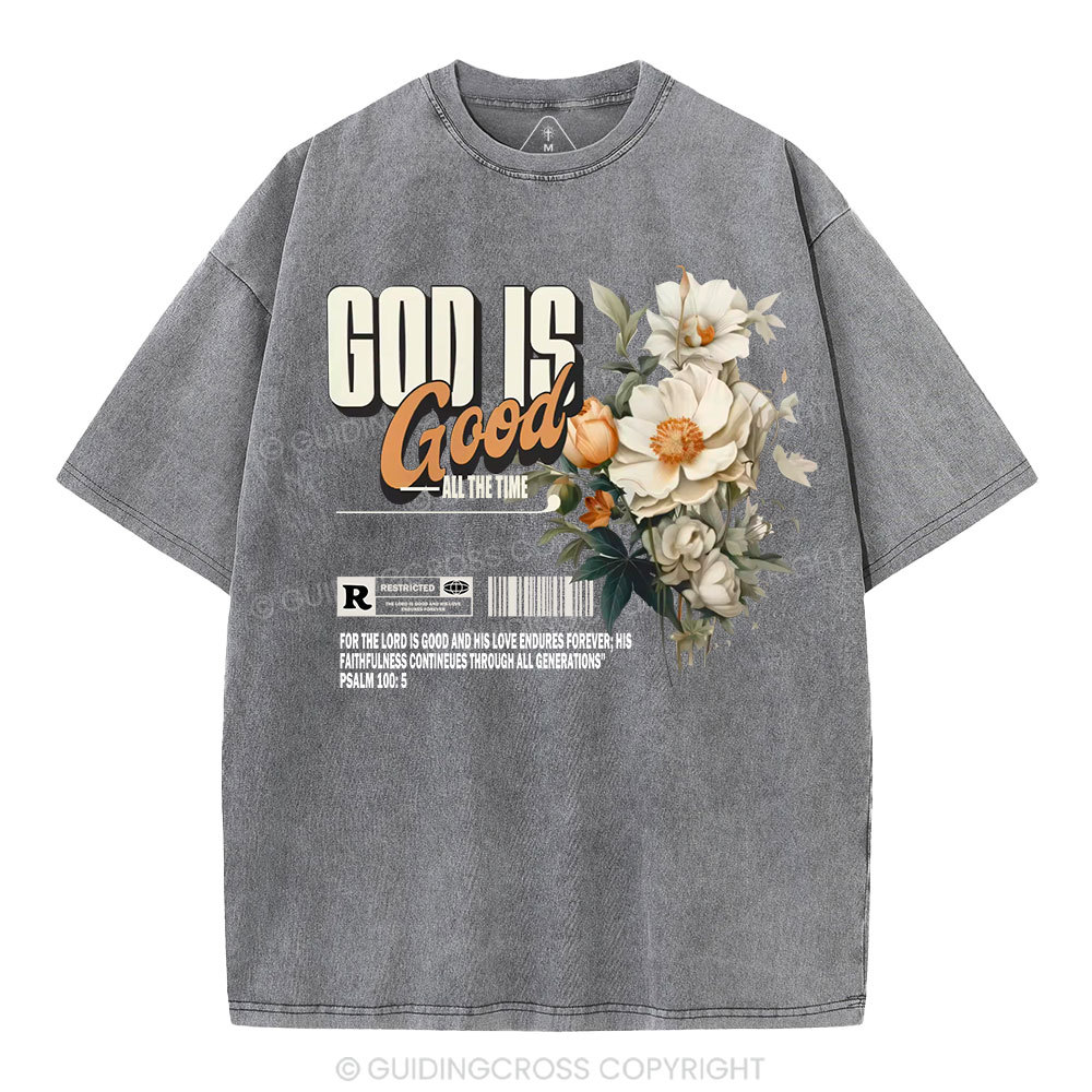God Is Good Christian Washed T-Shirt