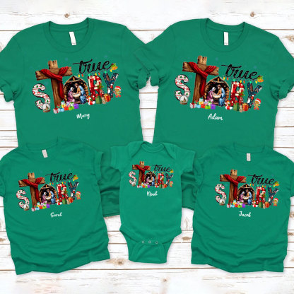 Personalized Story Christmas Family Matching Shirts