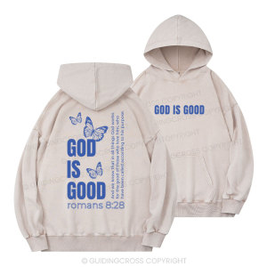 Image of God Is Good Christian Washed Hoodie