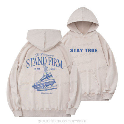 Stand Firm Christian Washed Hoodie