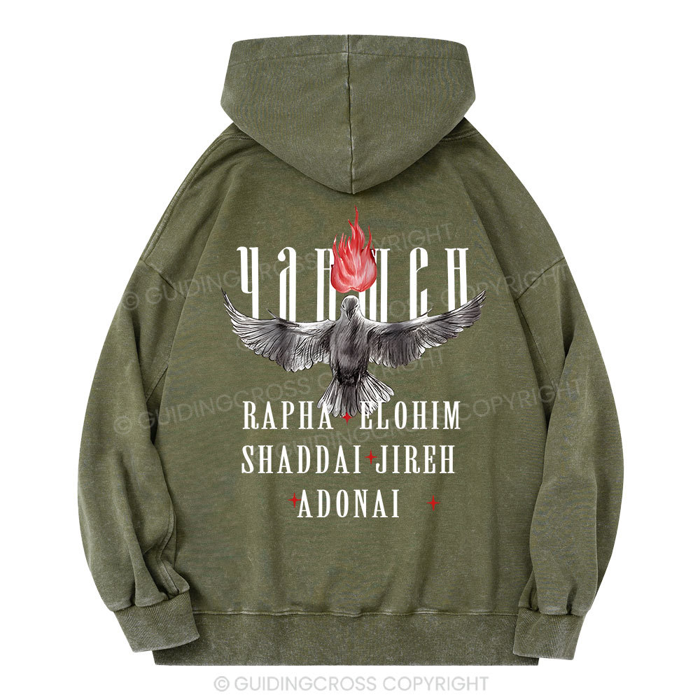 Yahweh Christian Washed Hoodie