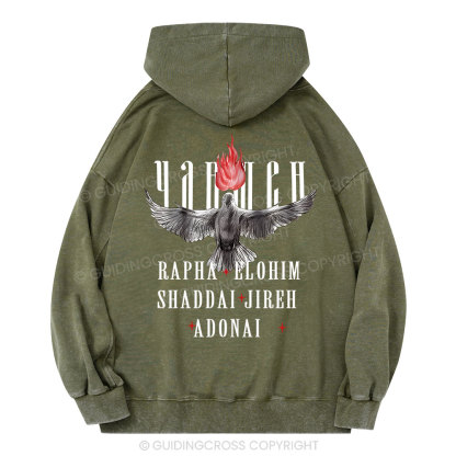 Yahweh Christian Washed Hoodie