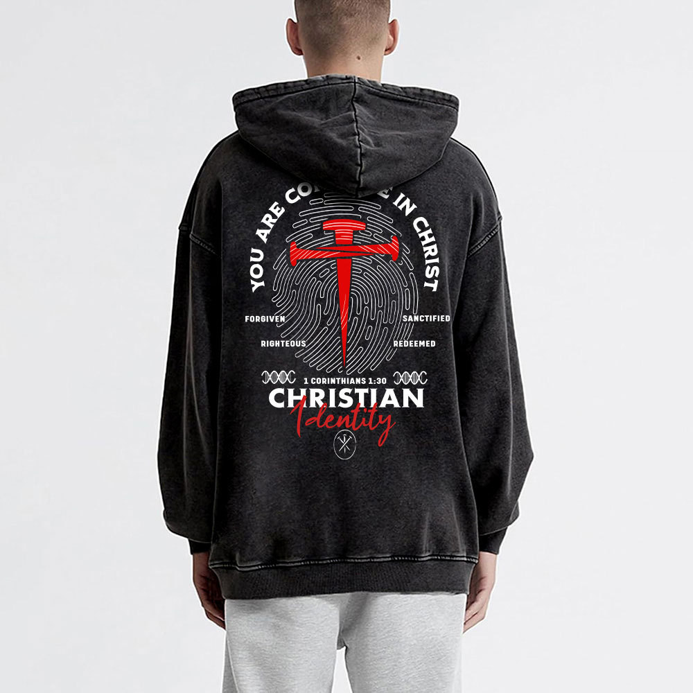 You Are Complete In Christ Christian Washed Hoodie