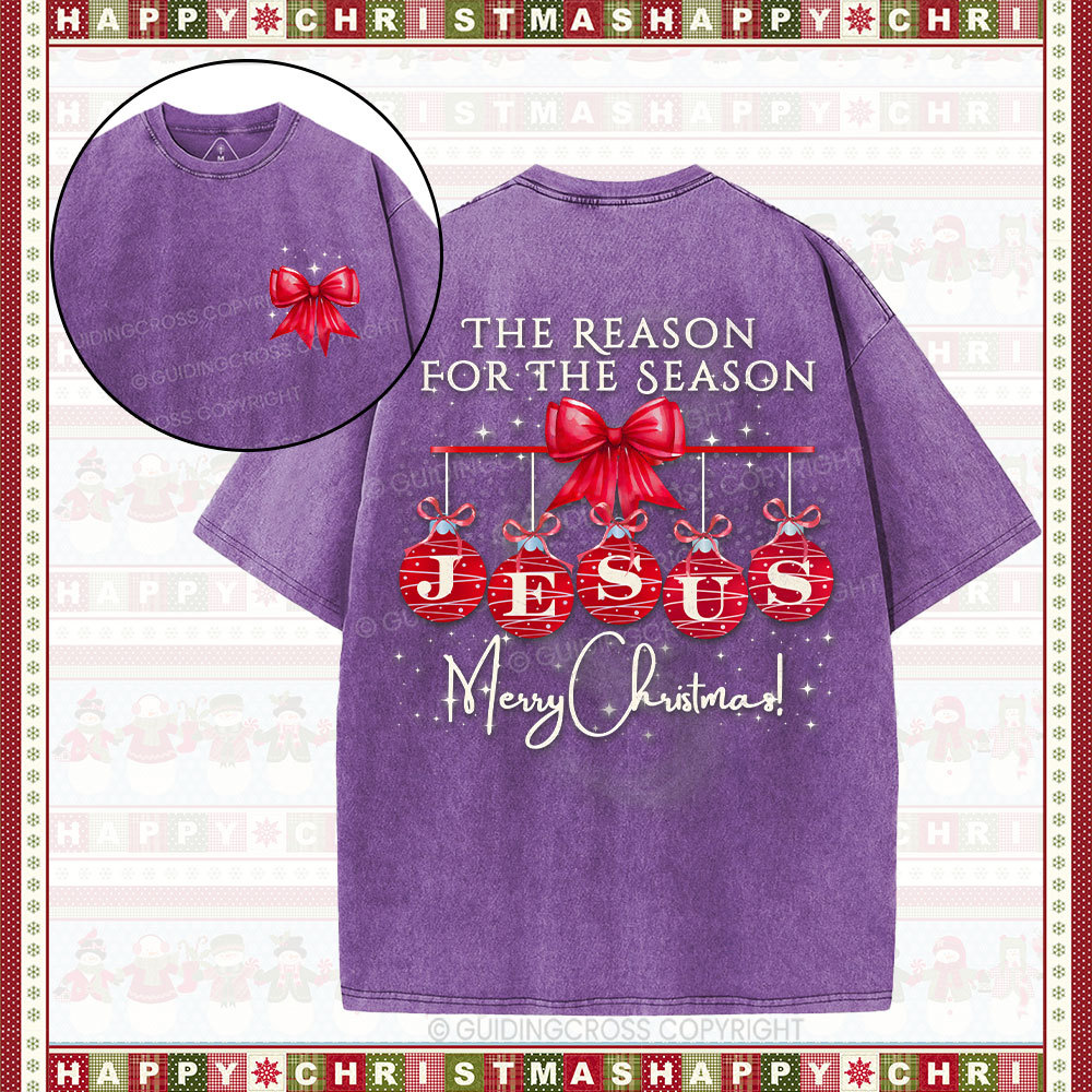 Jesus Reason For Season Christian Washed T-Shirt