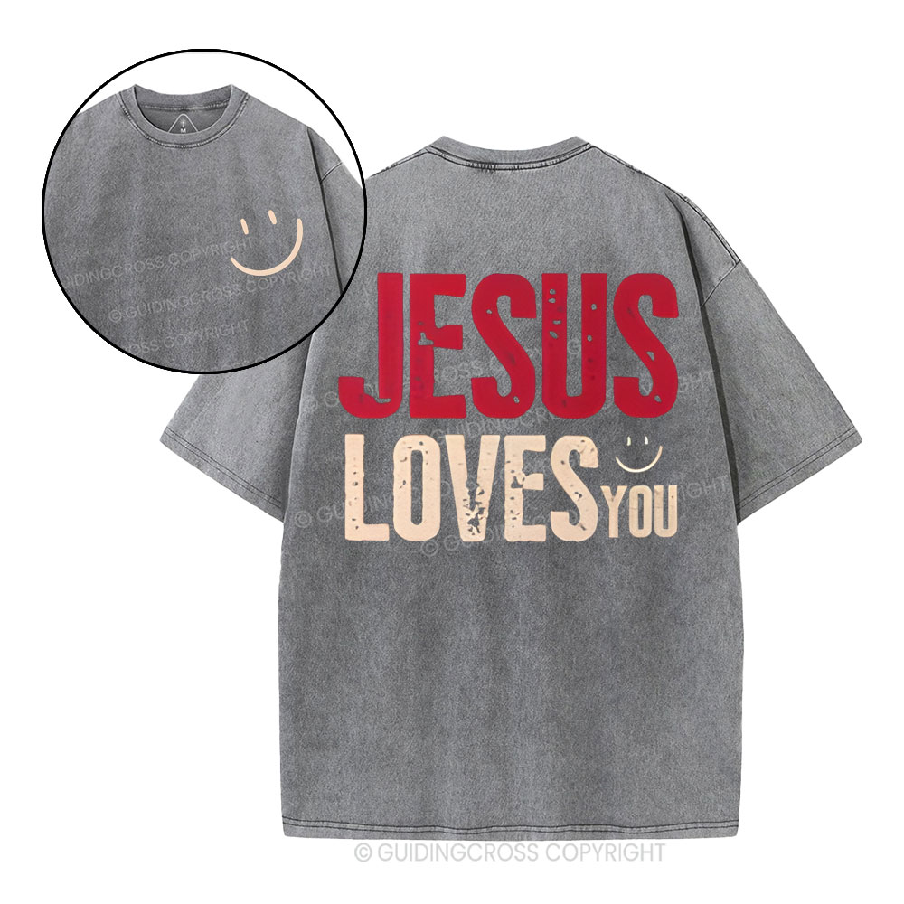 Double-sided sample washed T-Shirt Sale - GuidingCross