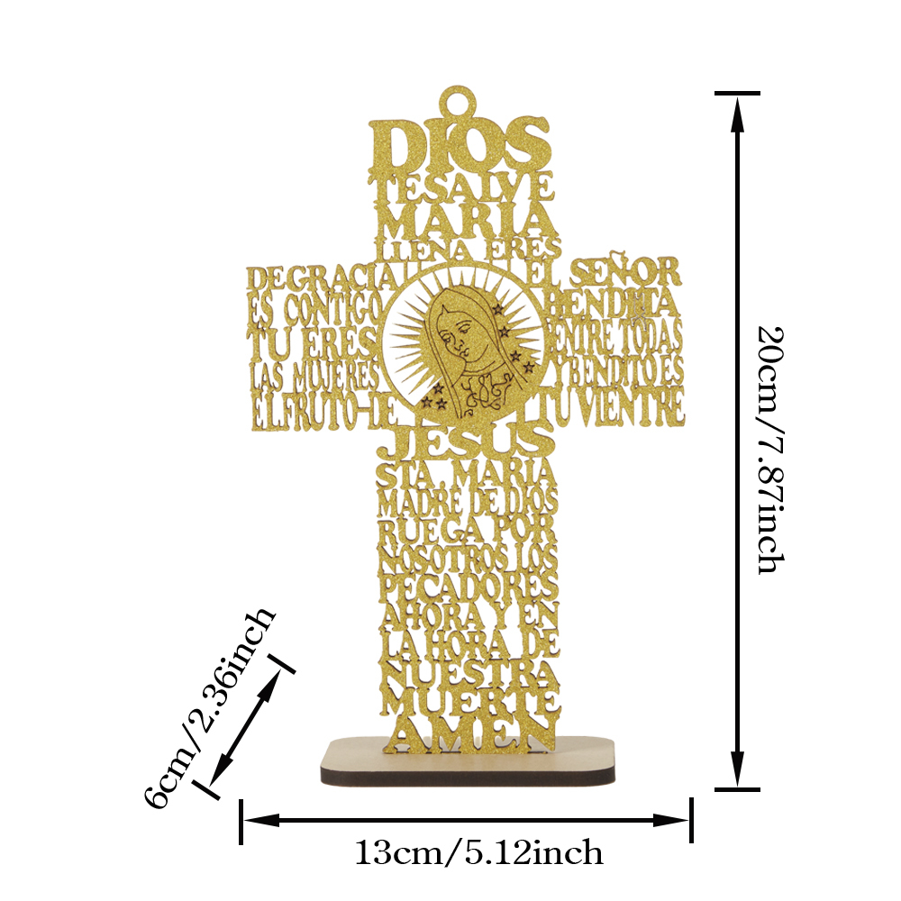 Wooden Cross Christian Ornaments