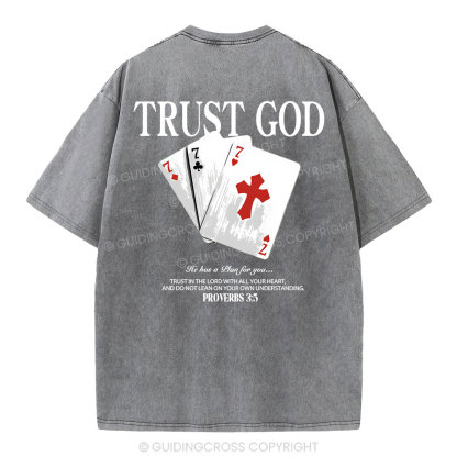 Trust God Christian Washed T-Shirt