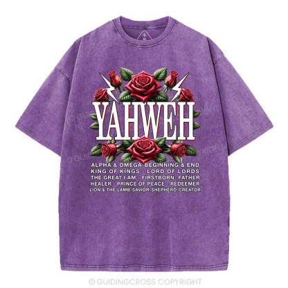 Yahweh Christian Washed T-Shirt