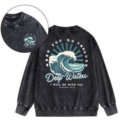 Deep Water Christian Washed Sweatshirt