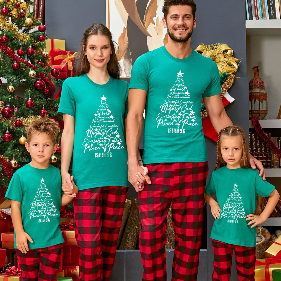Name Of Jesus Christian Christmas Family Matching Shirts