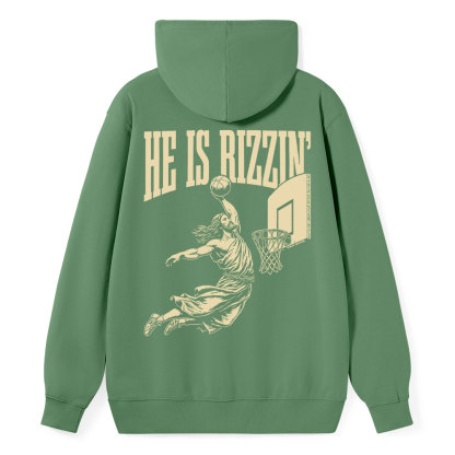 He Is Rizzin Classic Christian Hoodie